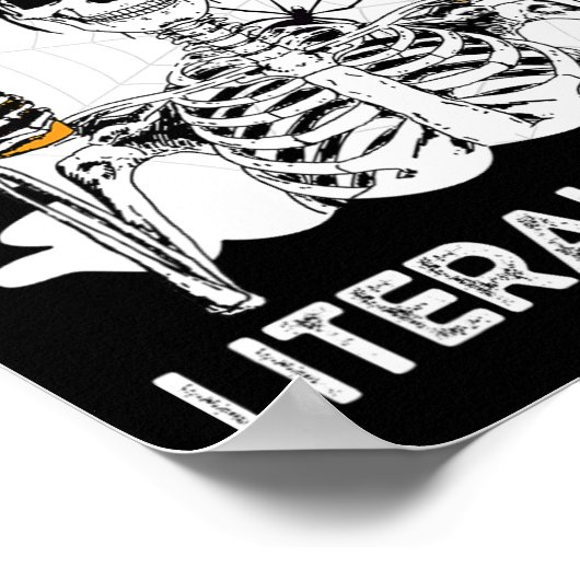 OMG Ik ben letterlijk Dead Skeleton Coffee Hallow Poster (Hoek)