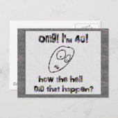 OMG! Ik ben veertig Briefkaart (Voorkant / Achterkant)