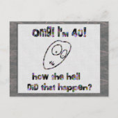 OMG! Ik ben veertig Briefkaart (Voorkant)