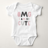 OMG IK BEN ZO SNEL | PINK | BEER | CLEVER-GEZEGDE ROMPER (Voorkant)