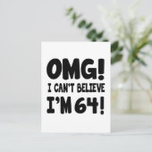 OMG! Ik kan niet geloven dat ik 64 ben Briefkaart (Staand voorkant)