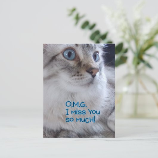 OMG Ik mis je Briefkaarten (Staand voorkant)