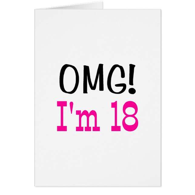 OMG I'm 18 (roze) (Voorkant)