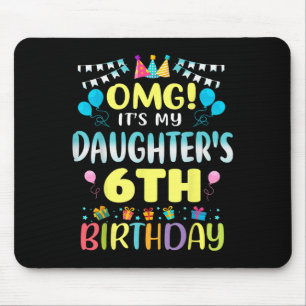 OMG is mijn dochters 6e verjaardag Sweet 6 jaar Ol Muismat