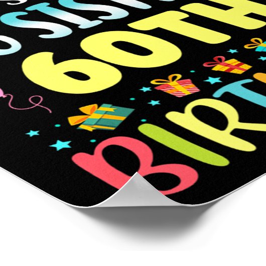 OMG is mijn grote zussen 60e verjaardag zoet 60 ja Poster (Hoek)