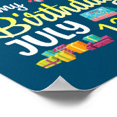 OMG It's My Birthday On July 12th Happy Dad Mom Poster (Hoek)