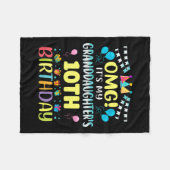 Omg Its My Granddaughters 10th Birthday Sweet 10 Y Fleece Deken (Voorkant (Horizontaal))