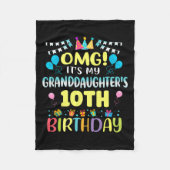 Omg Its My Granddaughters 10th Birthday Sweet 10 Y Fleece Deken (Voorkant)