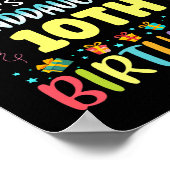 Omg Its My Granddaughters 10th Birthday Sweet 10 Y Poster (Hoek)