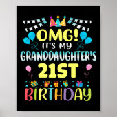 Omg Its My Granddaughters 21st Birthday Sweet 21 Y Poster (Voorkant)