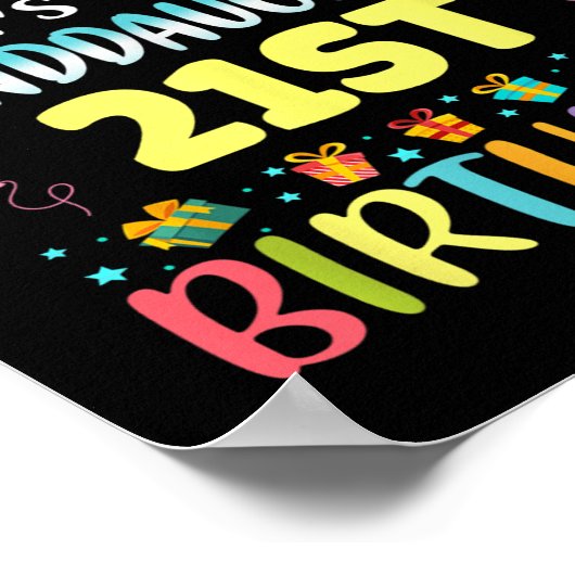 Omg Its My Granddaughters 21st Birthday Sweet 21 Y Poster (Hoek)