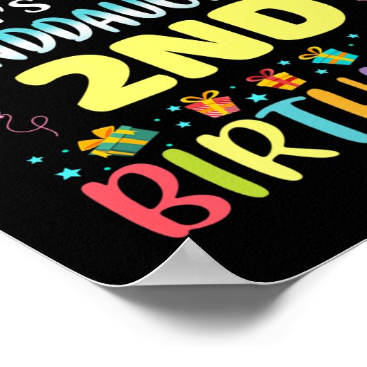 Omg Its My Granddaughters 2nd Birthday Sweet 2 Yea Poster (Hoek)