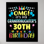 Omg Its My Granddaughters 30th Birthday Sweet 30 Y Poster (Voorkant)