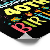 Omg Its My Granddaughters 40th Birthday Sweet 40 Y Poster (Hoek)