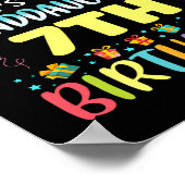 Omg Its My Granddaughters 7th Birthday Sweet 7 Yea Poster (Hoek)