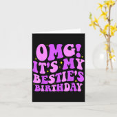 Omg It's My Ie's Birthday Funny Friend Birthday  Kaart (Gele Bloem)