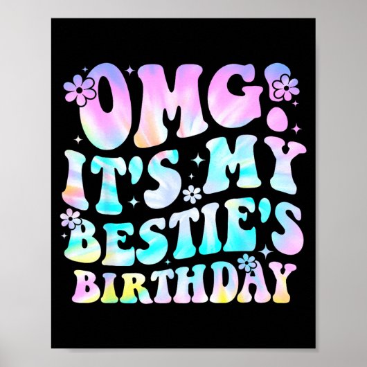 Omg It's My Ie's Birthday Funny Friend Birthday  Poster (Voorkant)