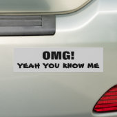 OMG Ja, je kent me Bumpersticker (Op auto)