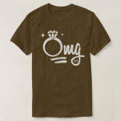 OMG Ja Verloving Ring Bride T-shirt (Design voorkant)