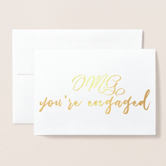 OMG Je bent verloofd Funny Verloving Congrats Folie Kaarten (Voorkant met envelop)