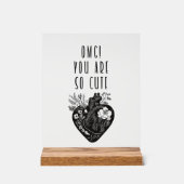 OMG! Je bent zo schattig - Acryl Teken Bord (Voorkant)