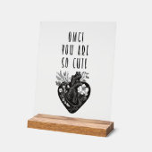 OMG! Je bent zo schattig - Acryl Teken Bord (Hoek)