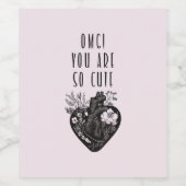 OMG! Je bent zo schattig - Mousserende Wijn Labels Etiket (Enkel label)