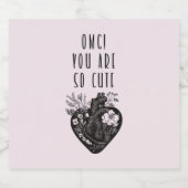 OMG! Je bent zo schattig - Mousserende Wijn Labels Sparkling Wijnetiket (Enkel label)