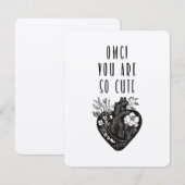 OMG! Je bent zo schattig - platte Kaart (Voorkant / Achterkant)