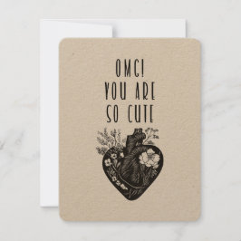 OMG! Je bent zo schattig - platte Kaart