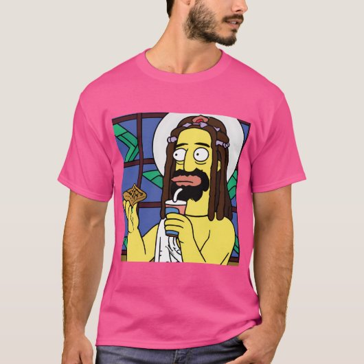 OMG Jesus houdt echt van wafels T-shirt (Voorkant)