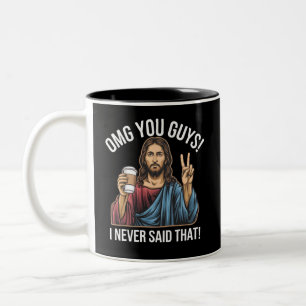 OMG Jongens Ik Heb Dat Nooit Gezegd Tweekleurige Koffiemok