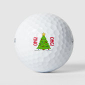 OMG! Kerstboom Monogram Golfbal Golfballen (Voorkant)
