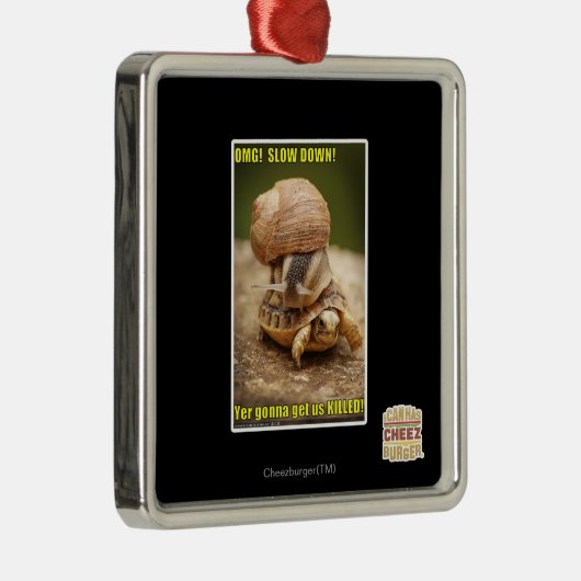 OMG! Langzaam! Metalen Ornament (Rechts)
