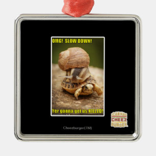 OMG! Langzaam! Metalen Ornament