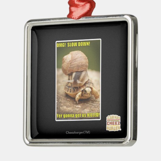 OMG! Langzaam! Metalen Ornament (Links)