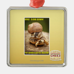 OMG! Langzaam! Metalen Ornament