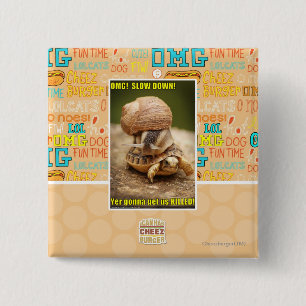 OMG! Langzaam! Vierkante Button 5,1 Cm