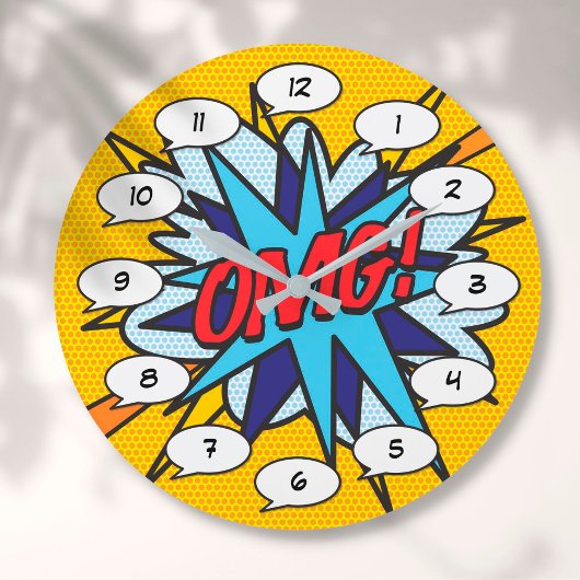 OMG Leuke Retro Stripboek Pop Art Grote Klok