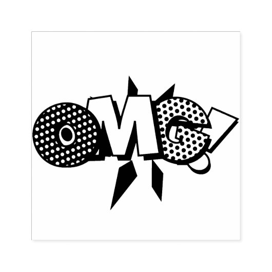 OMG Leuke Retro Stripboek Pop Art Rubberstempel (Afrduk)