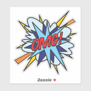OMG Leuke Retro Stripboek Pop Art Sticker