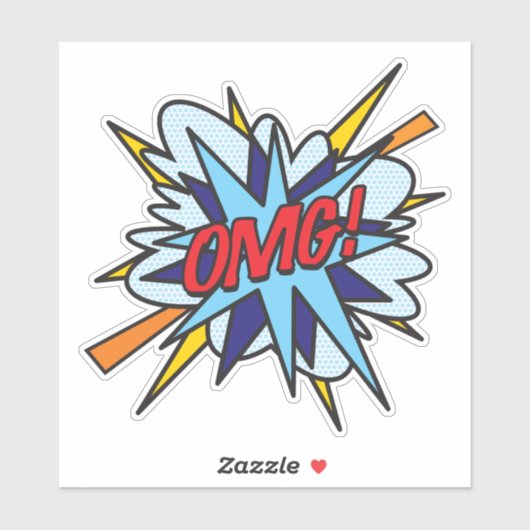 OMG Leuke Retro Stripboek Pop Art Sticker (Vel)