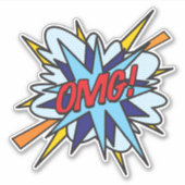 OMG Leuke Retro Stripboek Pop Art Sticker (Voorkant)