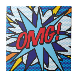 OMG Leuke Retro Stripboek Pop Art Tegeltje