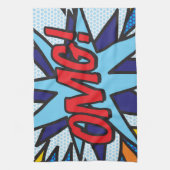 OMG Leuke Retro Stripboek Pop Art Theedoek (Verticaal)