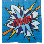 OMG Leuke Retro Strips Pop Art Douchegordijn (Voorkant)