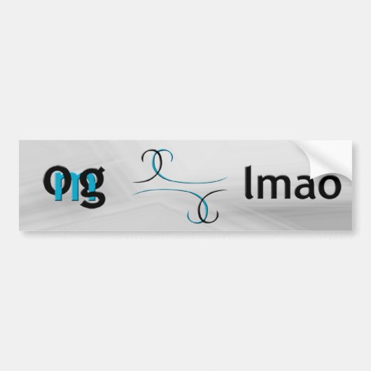 OMG! Lmao Bumpersticker (Voorkant)
