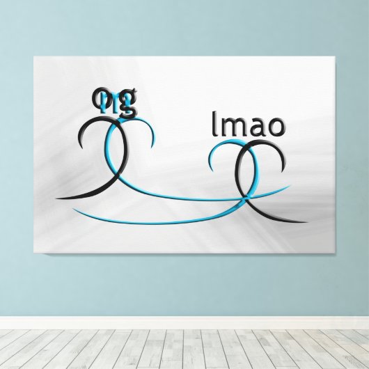 OMG! Lmao Canvas Afdruk (Insitu (Houten vloer))