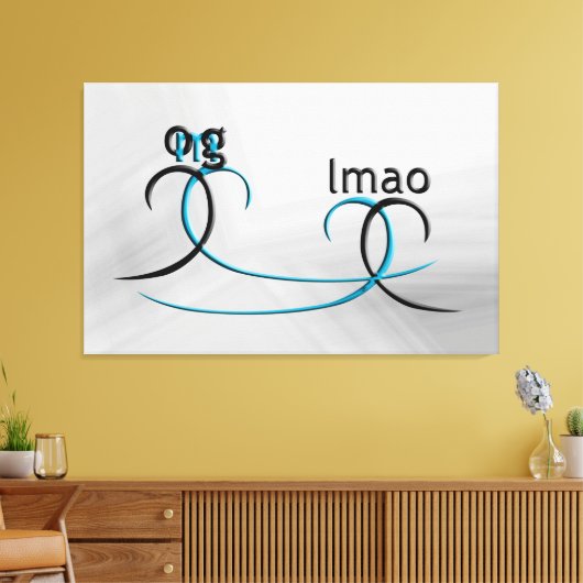 OMG! Lmao Canvas Afdruk (Insitu (Woonkamer))