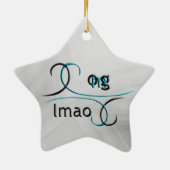 OMG! Lmao Keramisch Ornament (Achterkant)